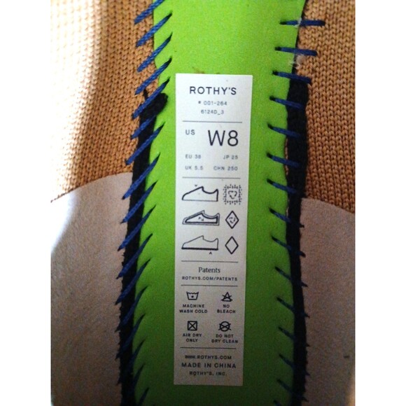 ROTHY'S Women's Size 8 The Camel Captoe Ballet Flat Classic w/Comfort Black/Tan - Picture 6 of 13